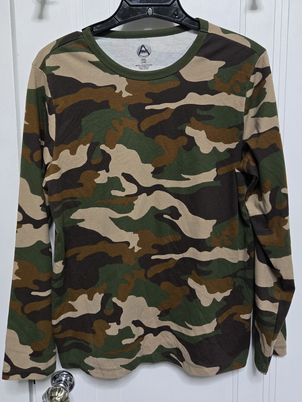 Kids Camo Long-Sleeve Tee - Green/Brown